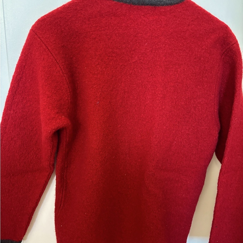 100% WOOL cardigan. Point Zero. Deep red. XL - Picture 6 of 7